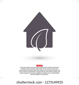 Eco House icon. Vector  Eps 10 