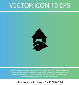 Eco House icon. Vector  Eps 10 . Lorem Ipsum Flat Design 