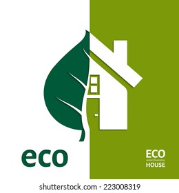 Eco House icon. Vector illustration. EPS 10.
