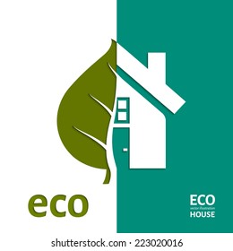 Eco House icon. Vector illustration. EPS 10.