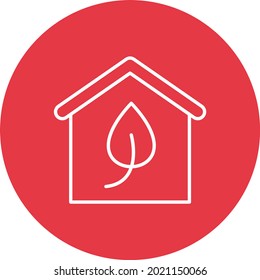 Imagen vectorial de icono de Eco House. También se puede usar para aplicaciones web, aplicaciones móviles y medios impresos.