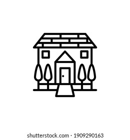 Icono de Eco House en vector. Logotipo