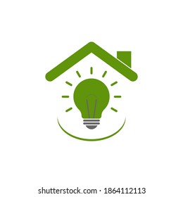 Eco house, idea concept icon, logo. Vector illustration isolated.