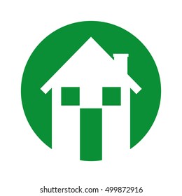 eco house isolated icon vector illustration design