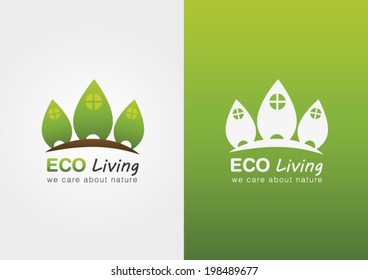 An Eco house from a leaf tree. It's a green business