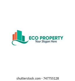 Eco House Logo abstract design vector template in Hexagon shape. Home services Household Ecology green smart Logotype concept icon.