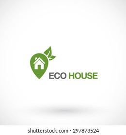 Eco house logo concept