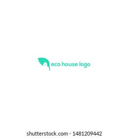 eco house logo design vector