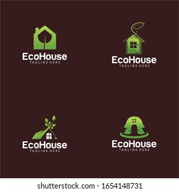 Eco House Logo Design Vector Template
