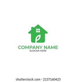 Eco House Logo Design Vector