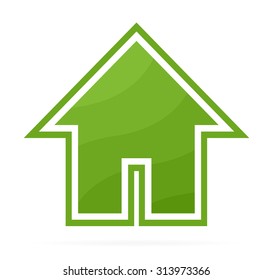 Eco house logo or icon