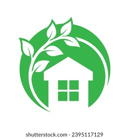 Eco house logo images illustration design