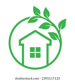 Eco house logo images illustration design