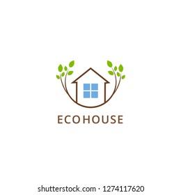 Eco House Logo Template
