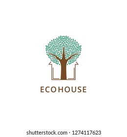 Eco House Logo Template