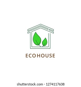 Eco House Logo Template