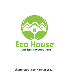 Eco House Logo Template