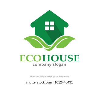 Eco House Logo Template Design Vector, Emblem, Design Concept, Creative Symbol, Icon