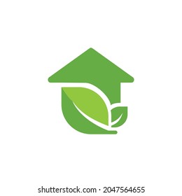 eco house logo template vector icon