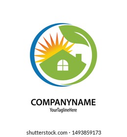 eco house logo vector image