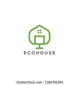 Eco House Logo - Vector logo template