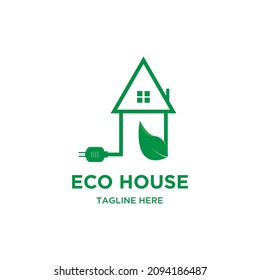 Eco house. nature house logo