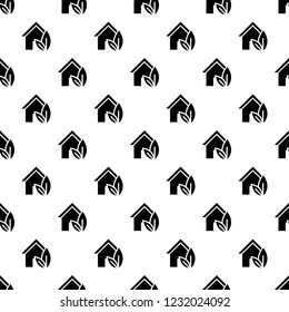 Eco house pattern seamless vector repeat for any web design
