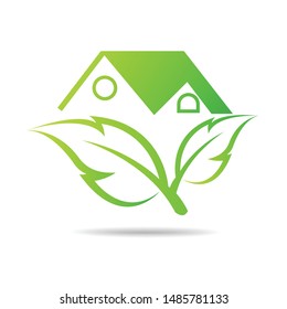 Eco House Real Estate icon. Vector design