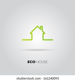 Eco House Real Estate icon. Vector design