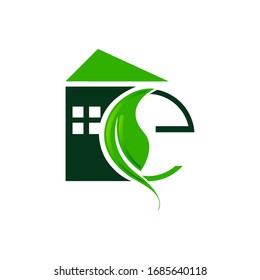 Eco House Symbol mit Farbe blau und grün. Natursymbol für Elementdesign. Vektorillustration, Abbildung EPS.8 EPS.10
