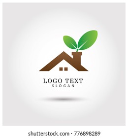 Eco House Symbol & Icon Logo Vector Template