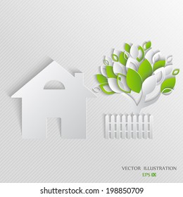 Eco House Vector