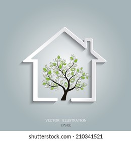 Eco House Vector
