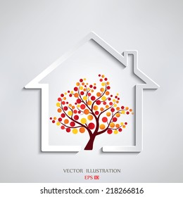 Eco House Vector