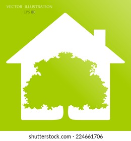 Eco House Vector