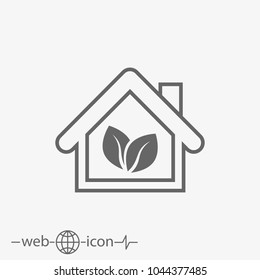 eco house vector icon