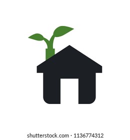 eco house vector icon