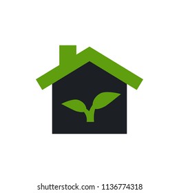 eco house vector icon
