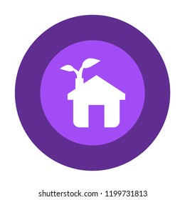 eco house vector icon