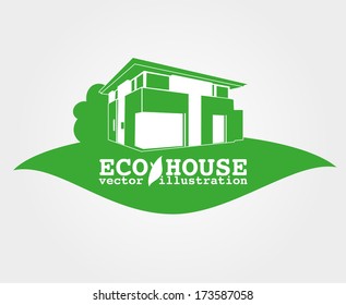 eco house vector icon