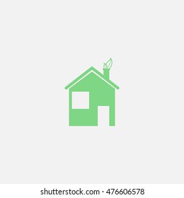 eco house vector icon
