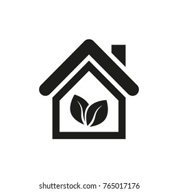 eco house vector icon