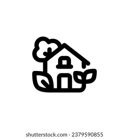 eco house vector icon. real estate icon outline style. perfect use for logo, presentation, website, and more. simple modern icon design line style