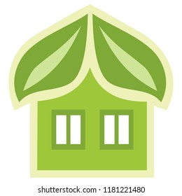 Eco house. Vector illustration