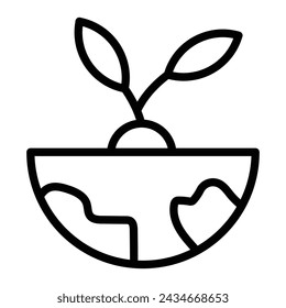 Diseño de iconos de línea vectorial de casa ecológica