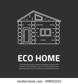 Eco House Vector Logo Template