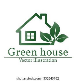 Eco house. For web design and application interface, also useful for infographics. Vector illustration.