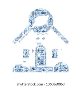 eco house word cloud. tag cloud about eco house.