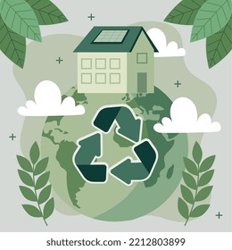eco house in world planet
