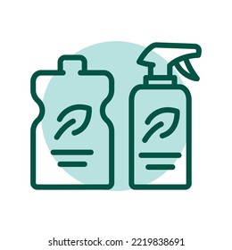 Eco Household Clean Products сolor Line Icon. Pictogram For Web Page.